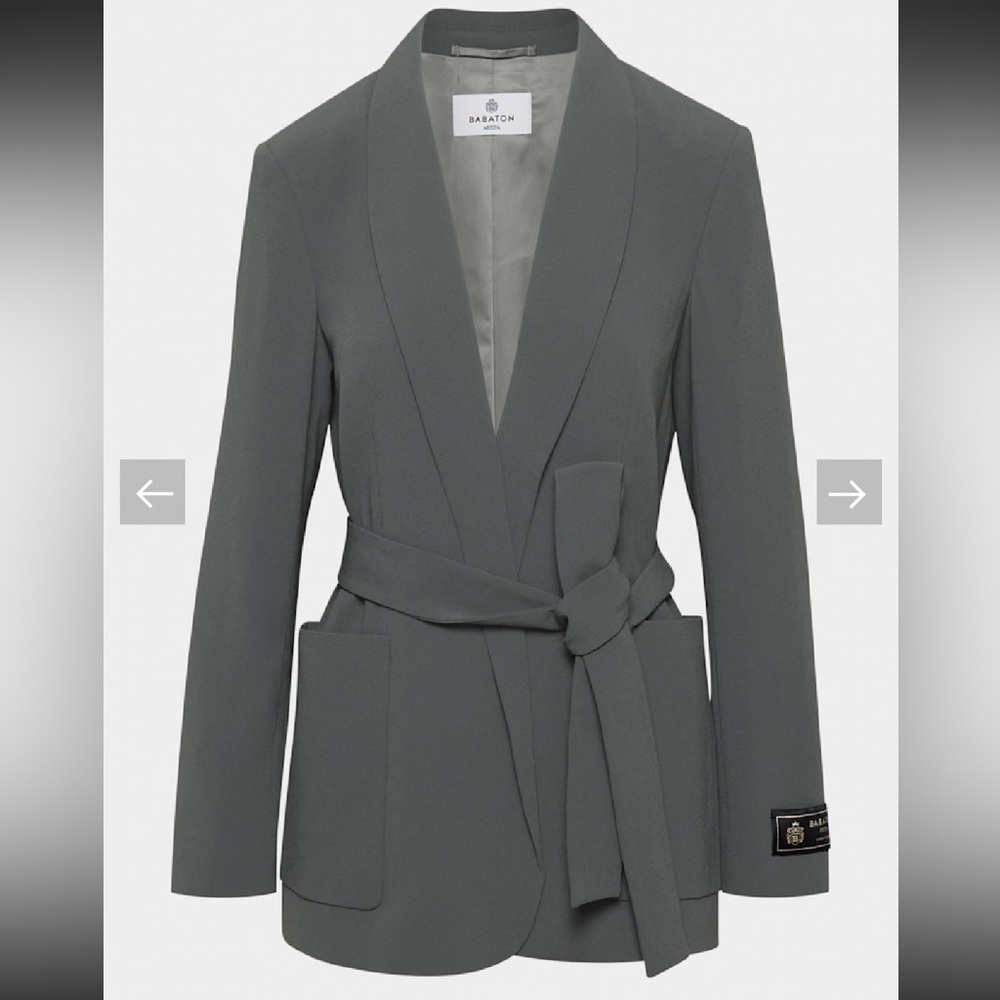 Aritzia Babaton Women's Charcoal Belted Blazer